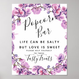 lila Hochzeit Popcorn Bar weding Poster