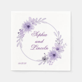 Lila Hochzeit Serviette