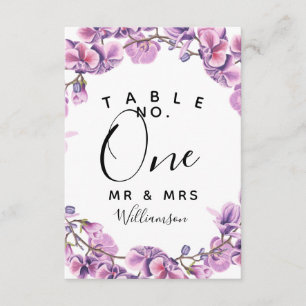 lila Hochzeit Tischnummer Party/Hochzeit