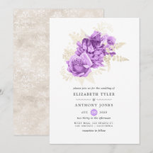Lila Hochzeit und Hochzeit von Elfenbein
