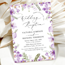 Lila Hochzeitsempfehlung Einladung
