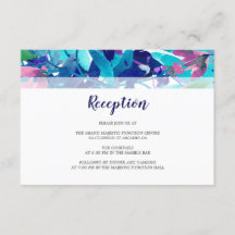 Lila Hochzeitsempfehlung für florale Foliage Navy