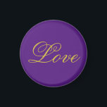 Lila Hochzeitskalligrafie mit Gold Color Script-Li Magnet<br><div class="desc">Sie können die Schriftart und Farben leicht ändern. Sie können auch Ihr Logo und das Hintergrundbild hinzufügen,  wie Sie möchten.</div>