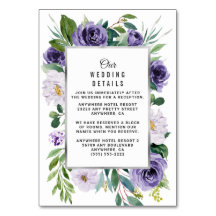 Lila Hochzeitskarten für Silberfloral Lilac