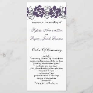 lila Hochzeitsprogramm Programm