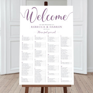 Lila Hochzeitssattelkarte Poster