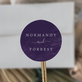 Lila HochzeitsslittingUmschlag Aufkleber