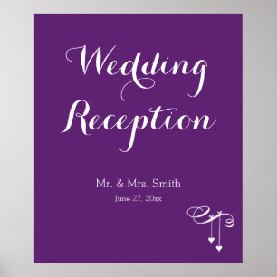 Lila Hochzeitssymbole Poster