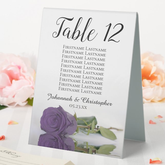 Lila Hochzeitstabelle für Amethyst-Rose Tischaufsteller (In Situ (Hochzeit))