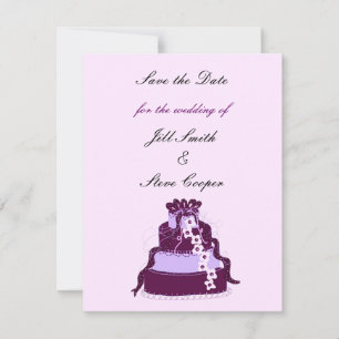 Lila Hochzeitstorte Save the Date