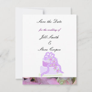 Lila Hochzeitstorte Save the Date