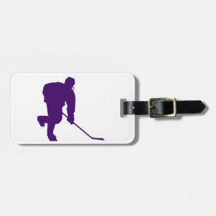 LILA HOCKEY-SPIELER GEPÄCKANHÄNGER