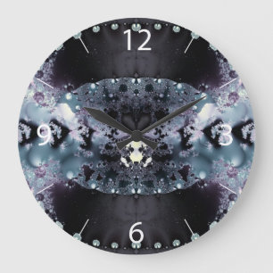 Lila Hole Große Wanduhr