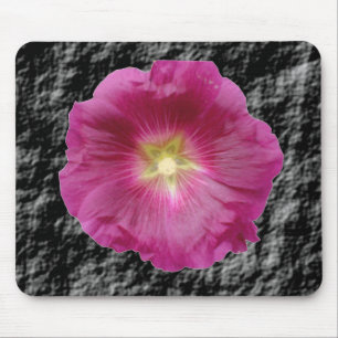 Lila Hollyhock Blume Mousepad