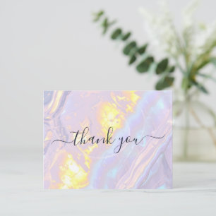 Lila holografische Eleganz Vielen Dank Postkarte