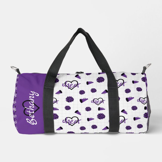 Lila Hörer, Pom Poms, Megaphone Muster Duffle Bag (Vorderseite)