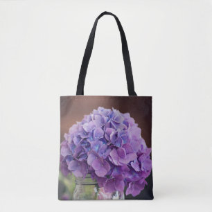 Lila-Hortensien-Foto in MASON-Jar Tasche