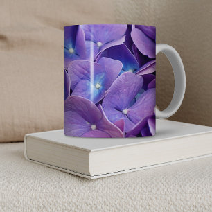 Lila Hortensienblüten Kaffeetasse