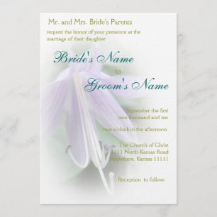 Lila Hosta Bloom Wedding Einladung