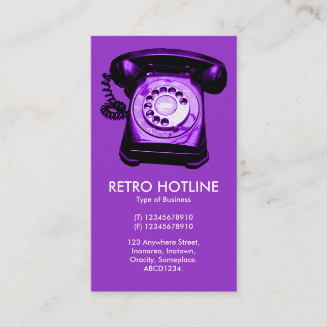 Lila Hotline - Lila (9933CC) Visitenkarte (Vorderseite)