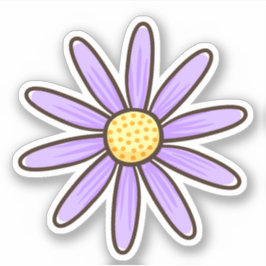 Lila hübsche Blume Aufkleber