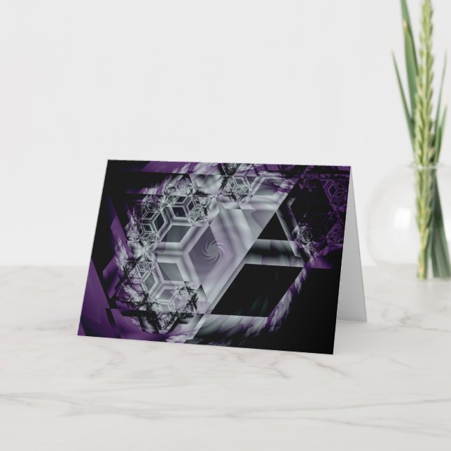 Lila Hue Greetinig Card Feiertagskarte (Vorderseite)