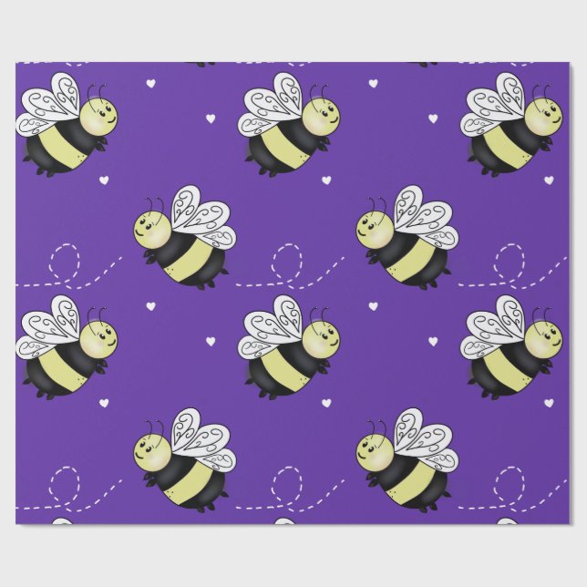 Lila Hummel-Geschenkpapier Geschenkpapier (Flach)
