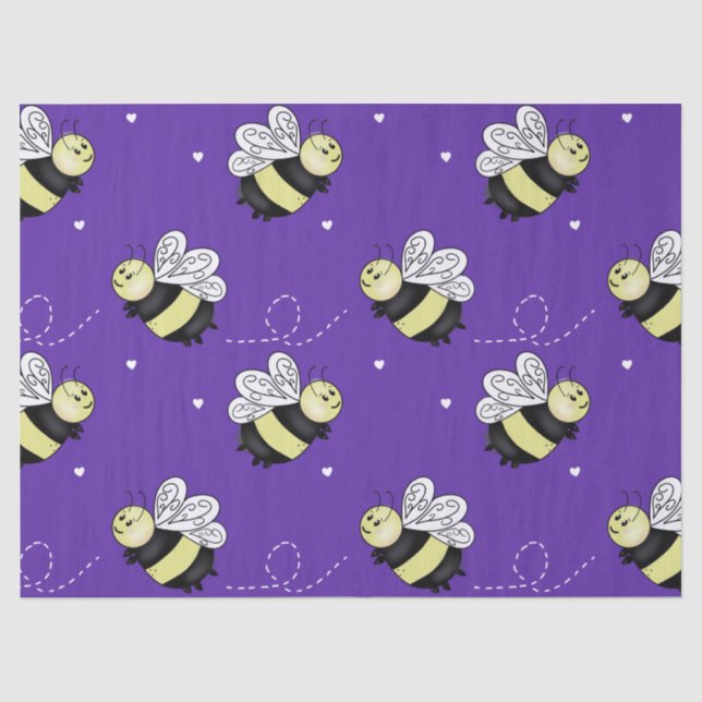 Lila Hummel Seidenpapier (Vorderseite)