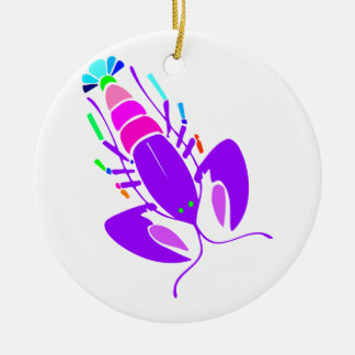 LILA HUMMER-RUNDE VERZIERUNG KERAMIKORNAMENT