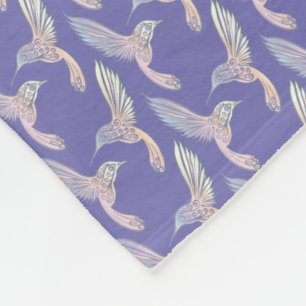 Lila Hummingvögel I Fleecedecke