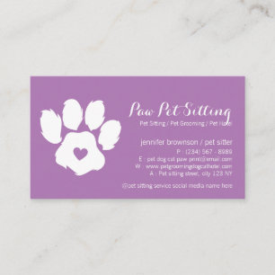 Lila Hunde-Logo Visitenkarte