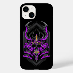 Lila Hunter Samurai Skull Case-Mate iPhone 14 Hülle