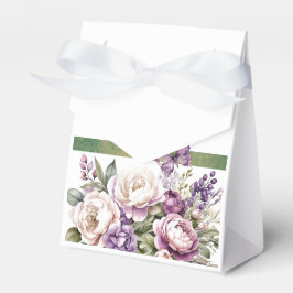 Lila Hütte Floral Bouquet Gefallen Box Geschenkschachtel