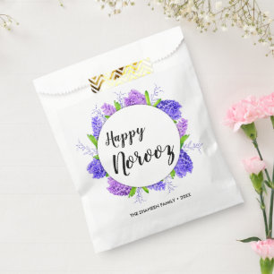 Lila Hyacinth Wreath Happy Norooz Neues Jahr Geschenktütchen