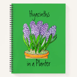 Lila Hyazinthen a in Planter Notizbuch