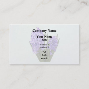 Lila Hyazinthen-Duo Visitenkarte