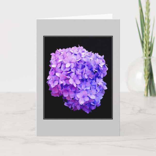 'Lila Hydrangea Bloom' leere Note Card Karte (Vorderseite)