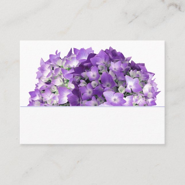 Lila Hydrangea-Blume Hochzeiten Platzkarten (Vorderseite)