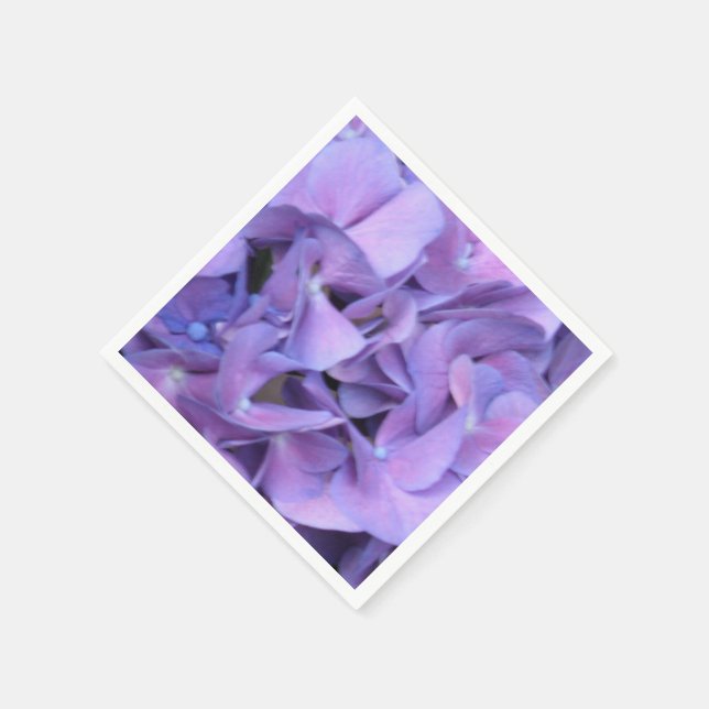 Lila Hydrangea-Blume Serviette (Ecke)