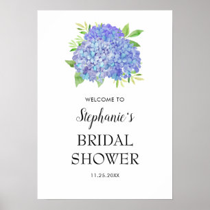 Lila Hydrangea Bouquet Brautparty Empfang Poster
