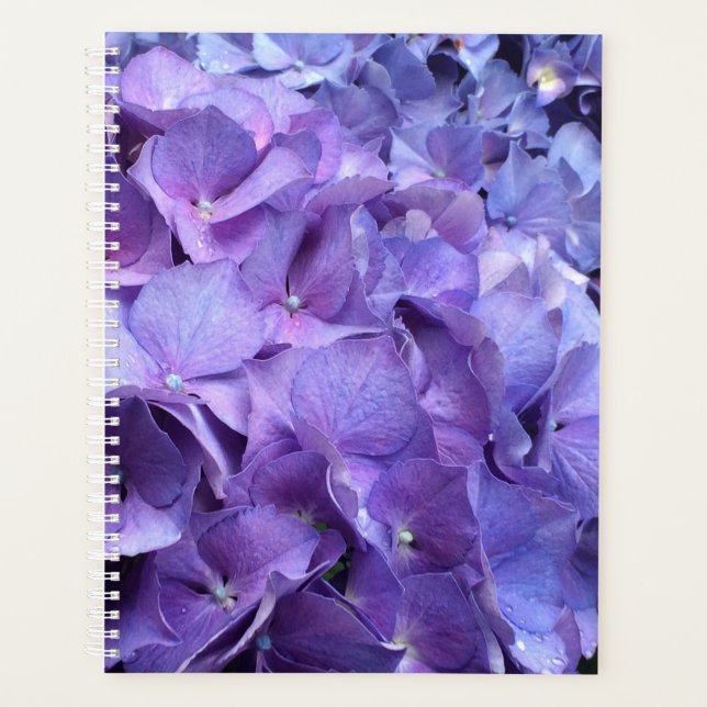 Lila Hydrangea Floral Planer (Vorderseite)