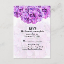 Lila Hydrangea Hochzeit RSVP Hydrangea4