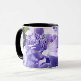 Lila Hydrangea #momlife Tasse