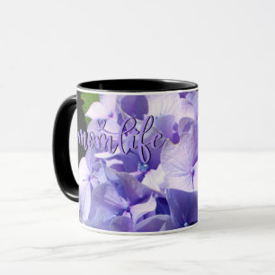 Lila Hydrangea #momlife Tasse