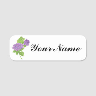 Lila Hydrangea-Namensmarke Namensschild