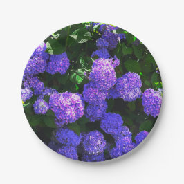 Lila Hydrangea-Papierplatte Pappteller