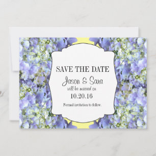 Lila Hydrangea-Save the Date Mitteilung Save The Date