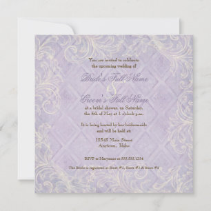 Lila Hydrangea Swirl - Brautparty Einladung