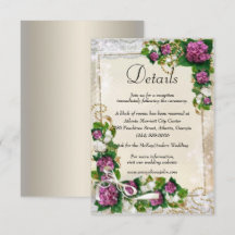 Lila Hydrangea und Hochzeitsdetails