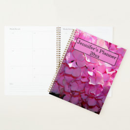 Lila Hydrangeas-Blüten Planer